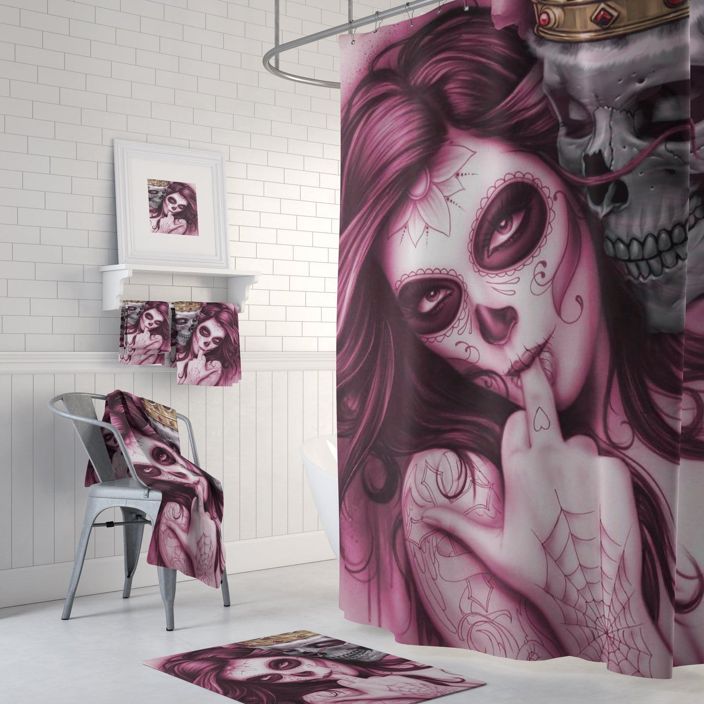 Immortal lover shower curtains-Home Decor-Printify-72x72-Vibe Cosy™