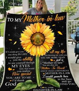 Custom Blanket To my Mother-in-Law - Letter from Mom for Daughter - Sherpa Blanket DL