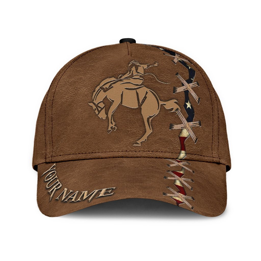Personalized Name Rodeo Classic Cap American Horse Rider Ver 2