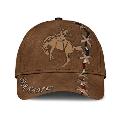 Personalized Name Rodeo Classic Cap American Horse Rider Ver 2