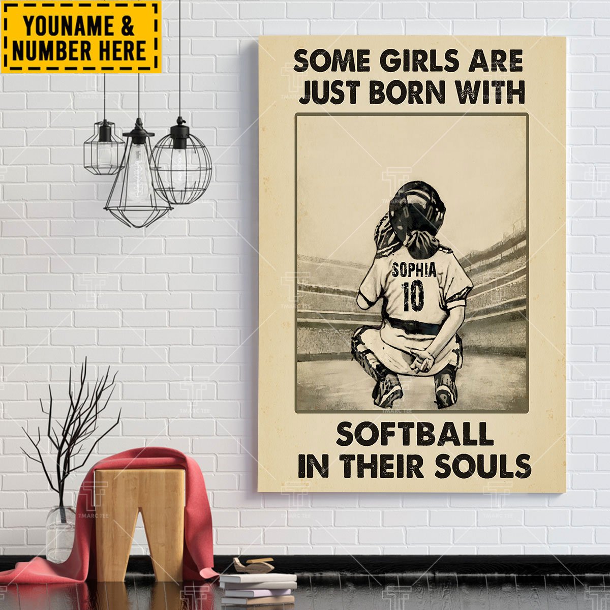 Softball In Their Souls - Canvas