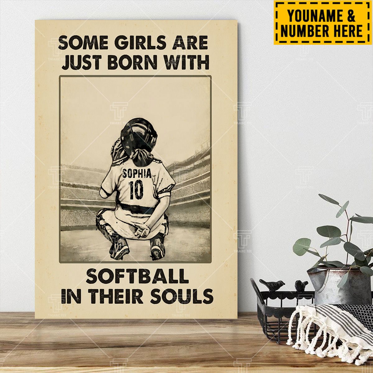 Softball In Their Souls - Canvas