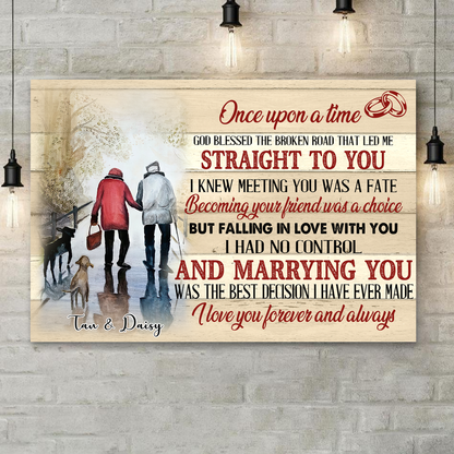 Marrying You Was The Best Decision Customized  Canvas Poster, Best Gifts For Old Couple