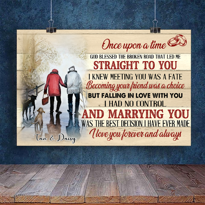 Marrying You Was The Best Decision Customized  Canvas Poster, Best Gifts For Old Couple
