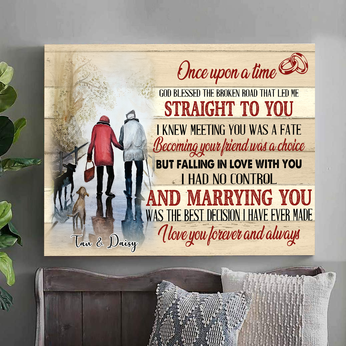 Marrying You Was The Best Decision Customized  Canvas Poster, Best Gifts For Old Couple