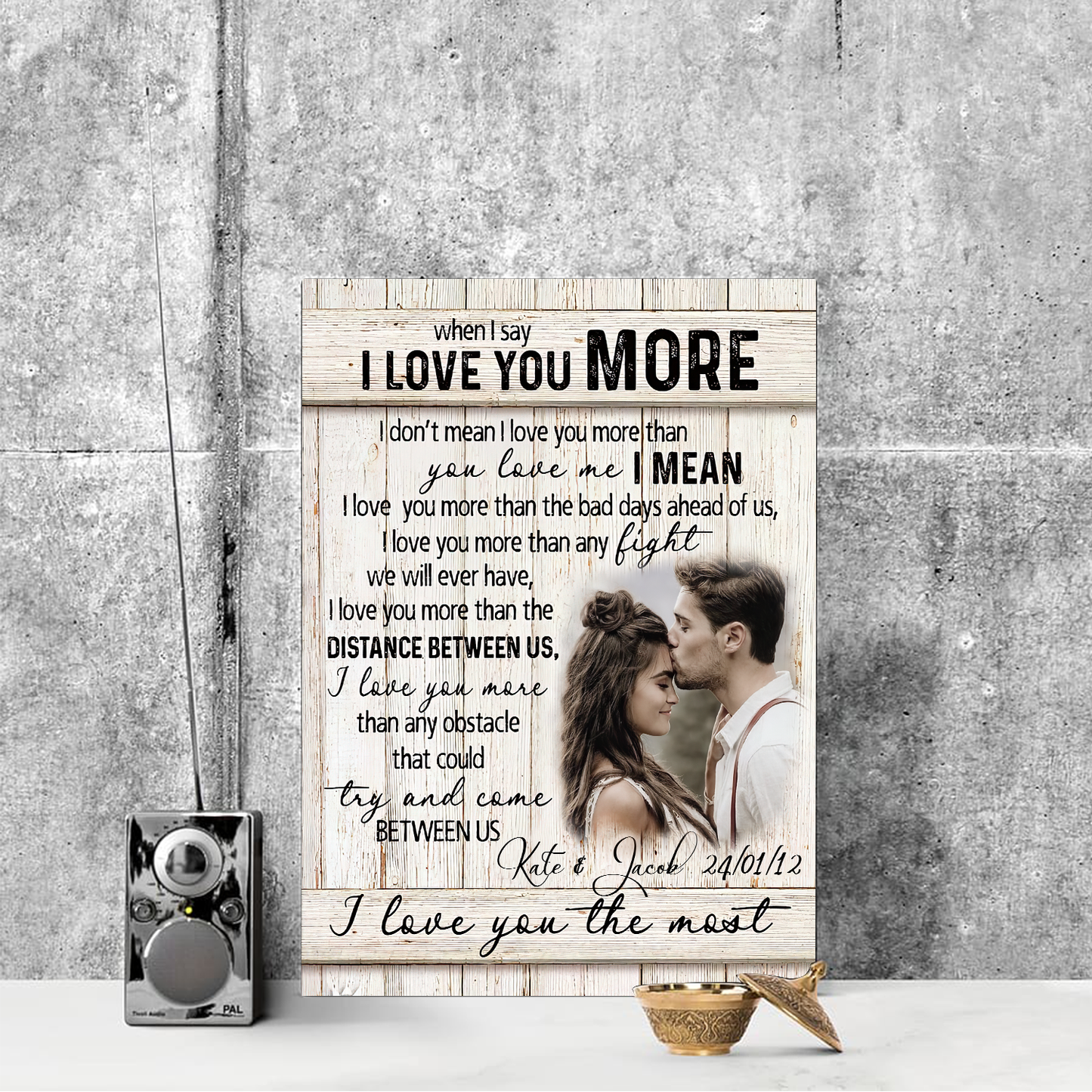 When I Say I Love You More Vertical Canvas Poster Special Gift Home Decor