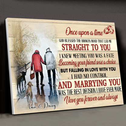 Marrying You Was The Best Decision Customized  Canvas Poster, Best Gifts For Old Couple