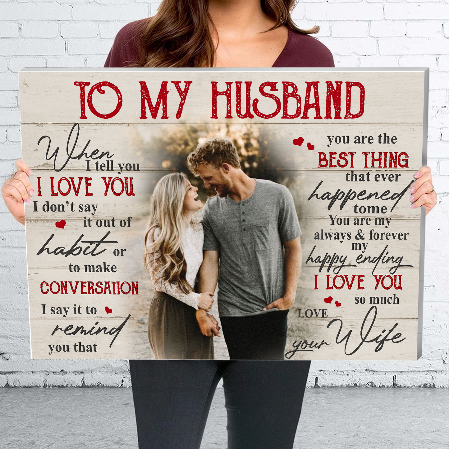 When I Tell You Love You Personalized Canvas Poster Home Decor Best Gift For Couple