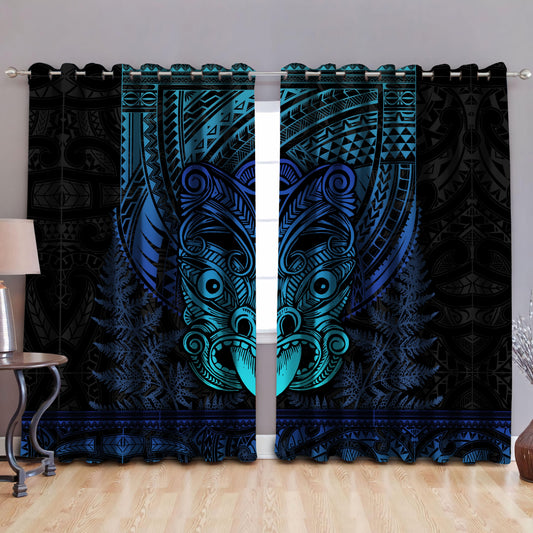 Maori Haka Dance Blue Curtain TN TNA15072101