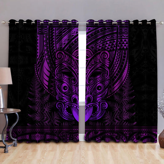 Maori Haka Dance Purple Curtains TN TNA15072101.S1