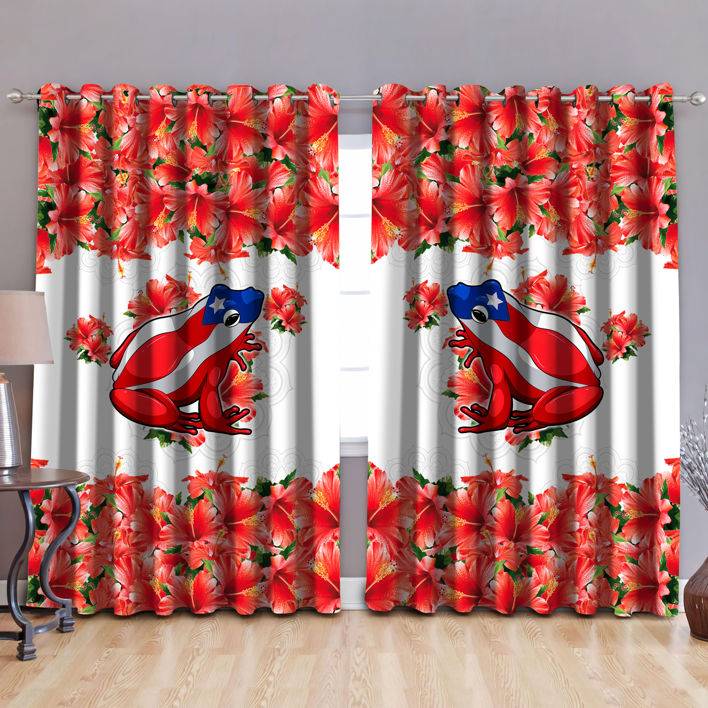 Maga Flower Puerto Rico Window Curtains