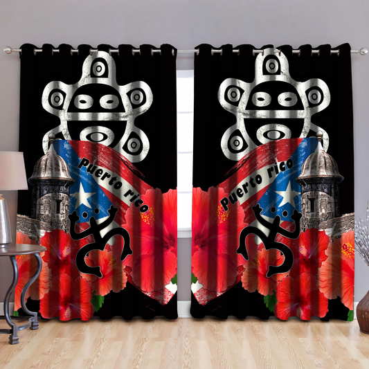 Sol Taino Puerto Rico Curtains