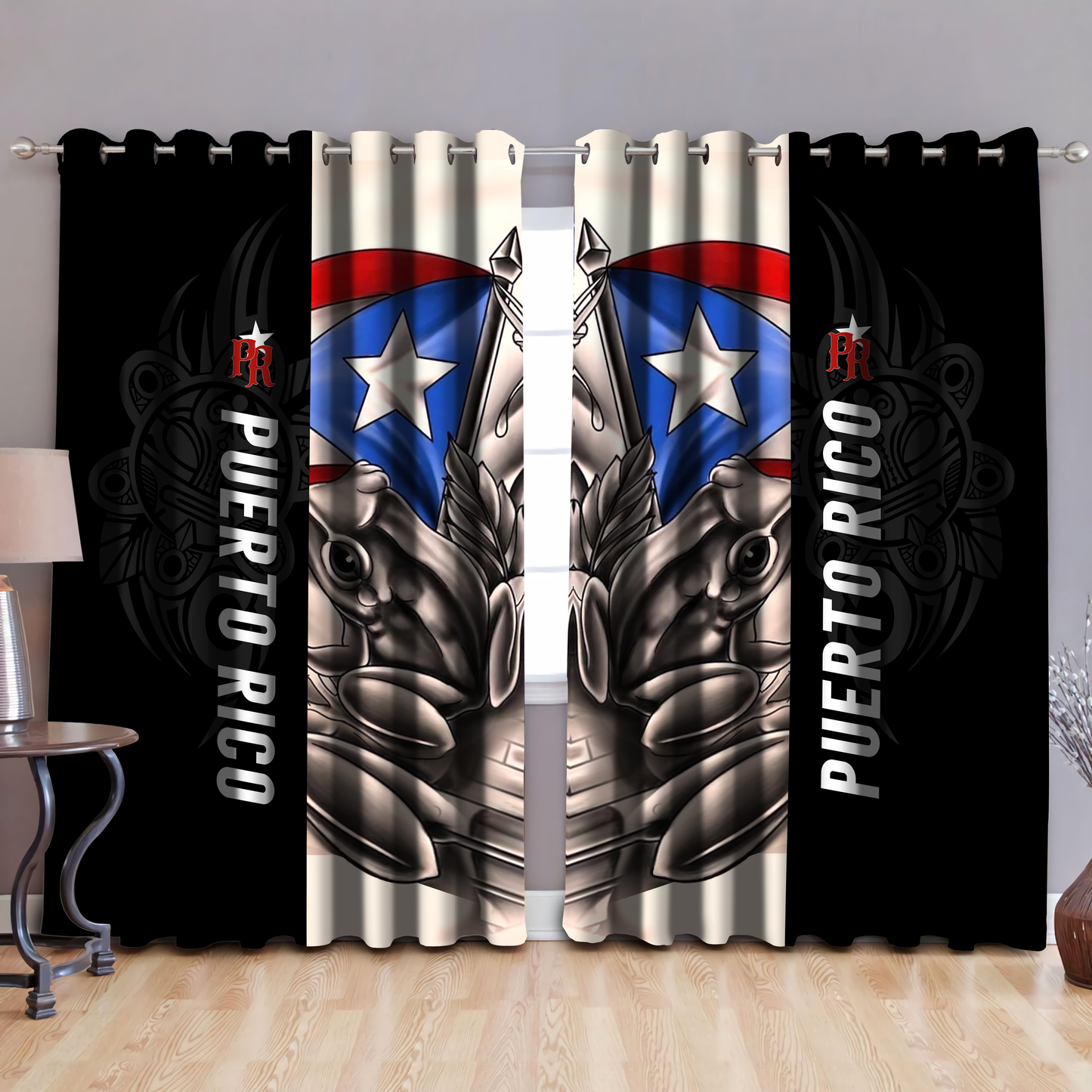 Customize Name Common Coquí Puerto Rico Curtains