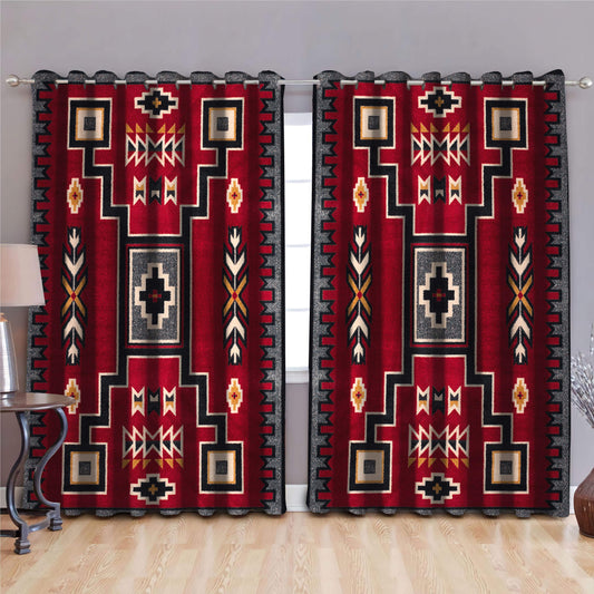Native American Pattern 3D All Over Printed Window Curtains