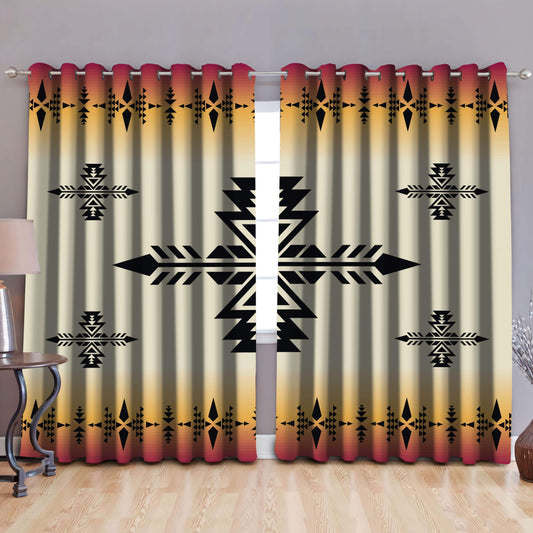 Native American Pattern 3D All Over Printed Window Curtains