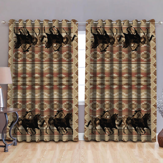 Native American Pattern 3D All Over Printed Window Curtains