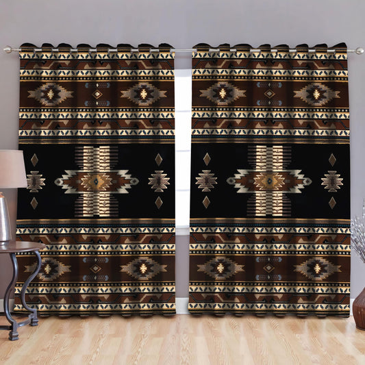 Native American Pattern 3D All Over Printed Window Curtains