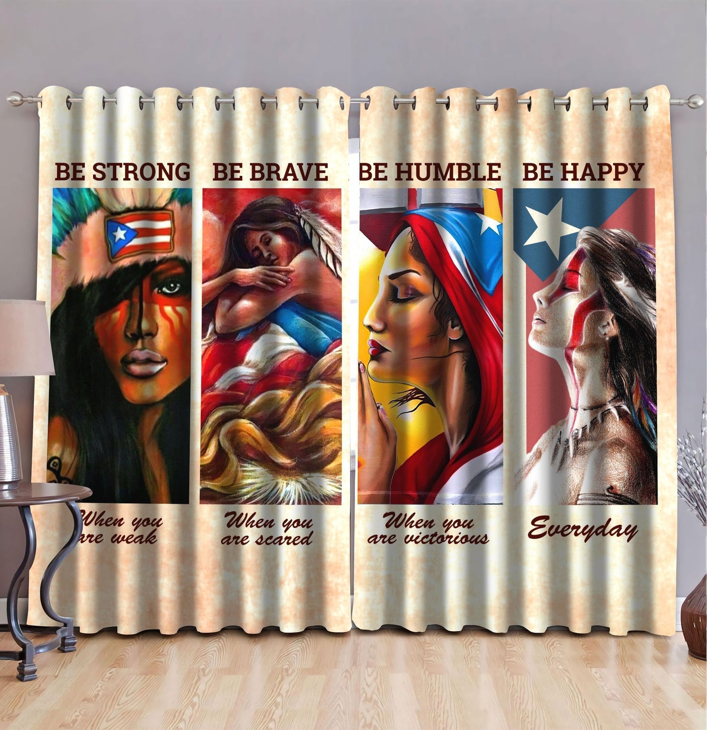 Puerto Rico Beautiful Girls Window Curtains