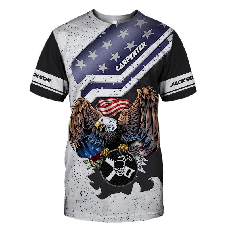 Personalized Name American Carpenter 3D All Over Printed Unisex Shirts Ver 2
