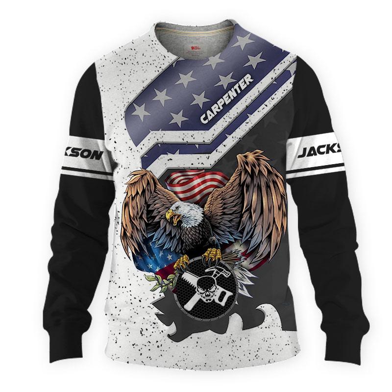 Personalized Name American Carpenter 3D All Over Printed Unisex Shirts Ver 2