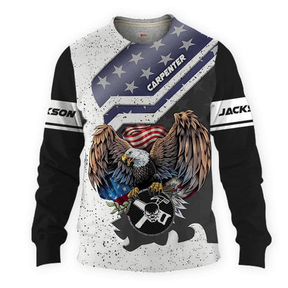 Personalized Name American Carpenter 3D All Over Printed Unisex Shirts Ver 2