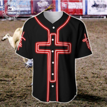 Personalized Name Bull Riding Baseball Shirt Riding On Faith