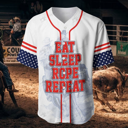 Personalized Name Rodeo Baseball Shirt Team Roping Ver 3