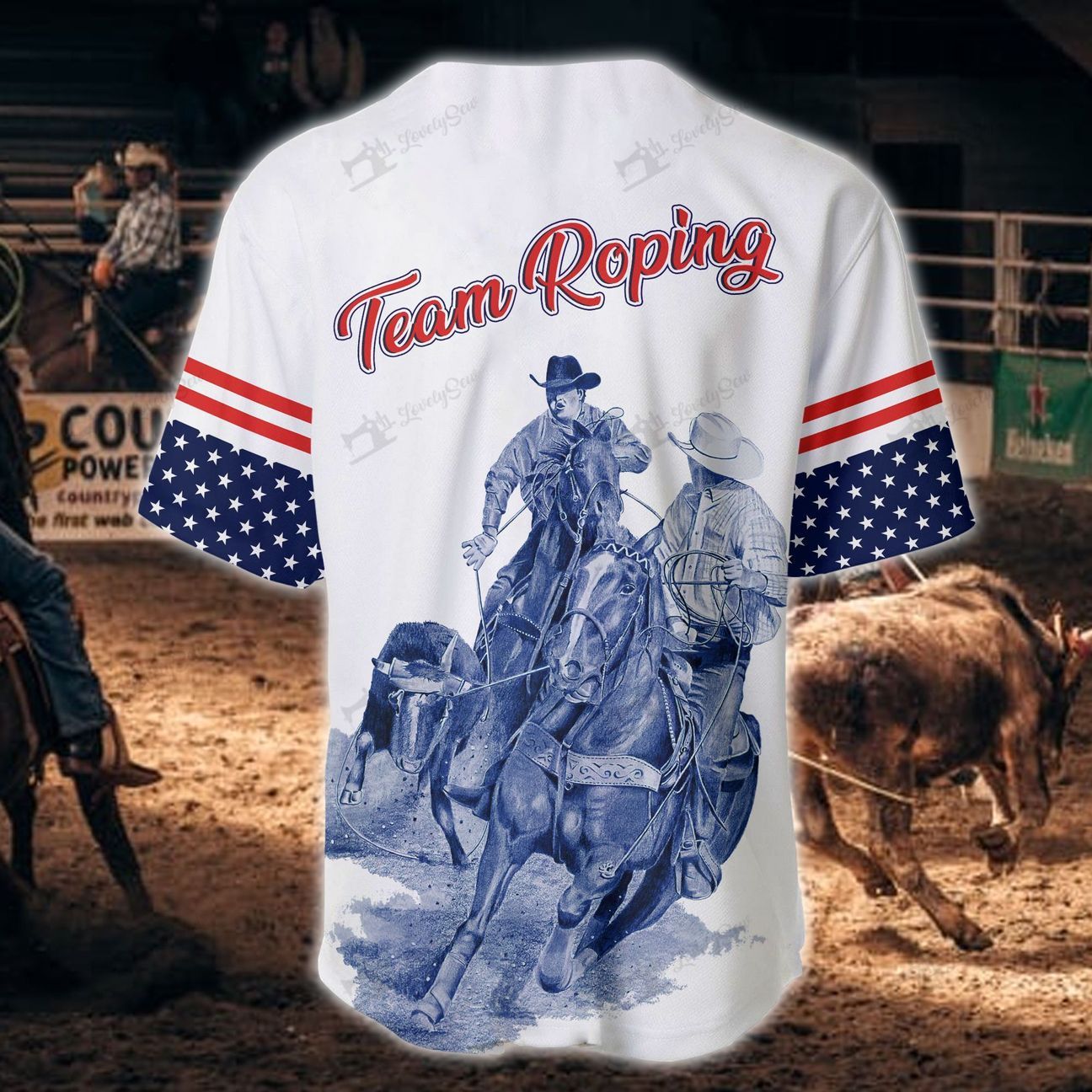 Personalized Name Rodeo Baseball Shirt Team Roping Ver 3
