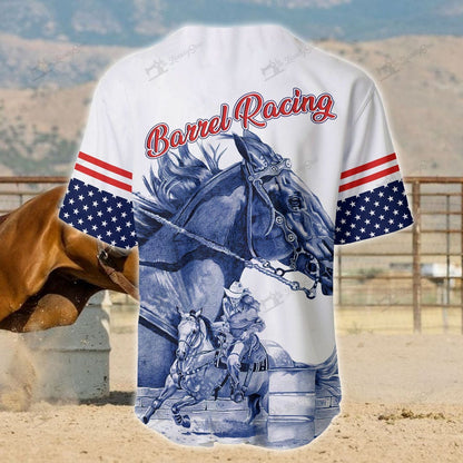 Personalized Name Rodeo Baseball Shirt Barrel Racing Ver 1