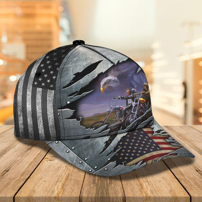 Personalized Name Biker Classic Cap American Biker