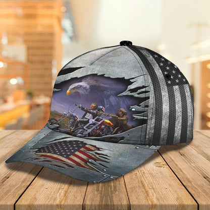 Personalized Name Biker Classic Cap American Biker