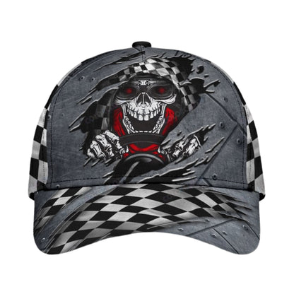 Personalized Name Biker Classic Cap Skull Rider