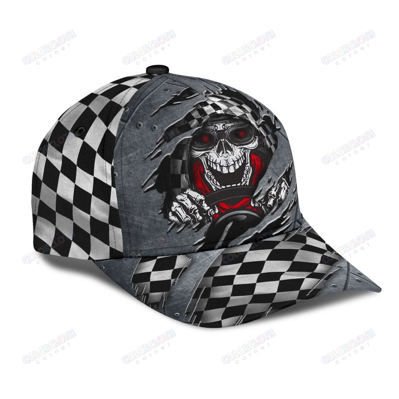 Personalized Name Biker Classic Cap Skull Rider