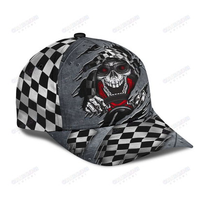 Personalized Name Biker Classic Cap Skull Rider