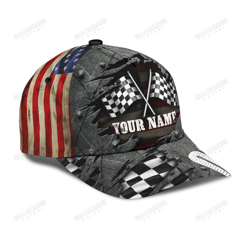 Personalized Name Biker Classic Cap Race On