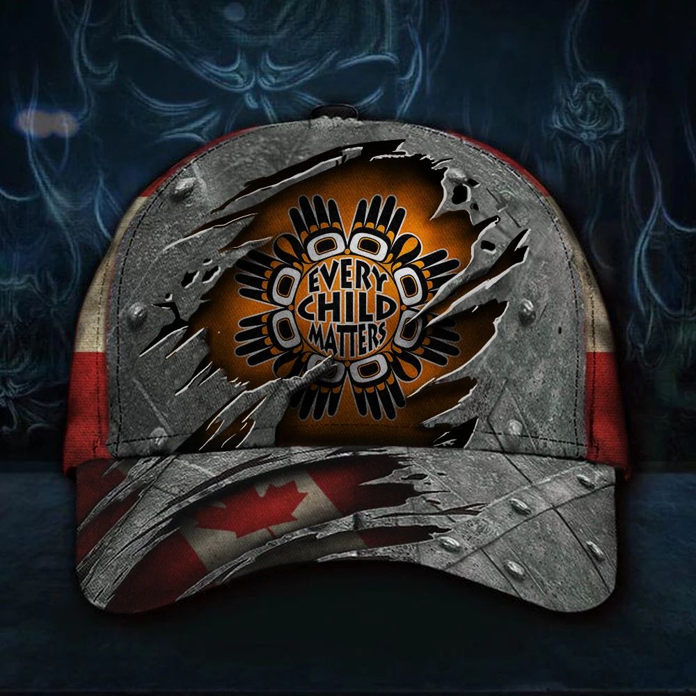 Every Child Matters Canada Clacssic Cap Orange Shirt Day 2021 Metal Pattern