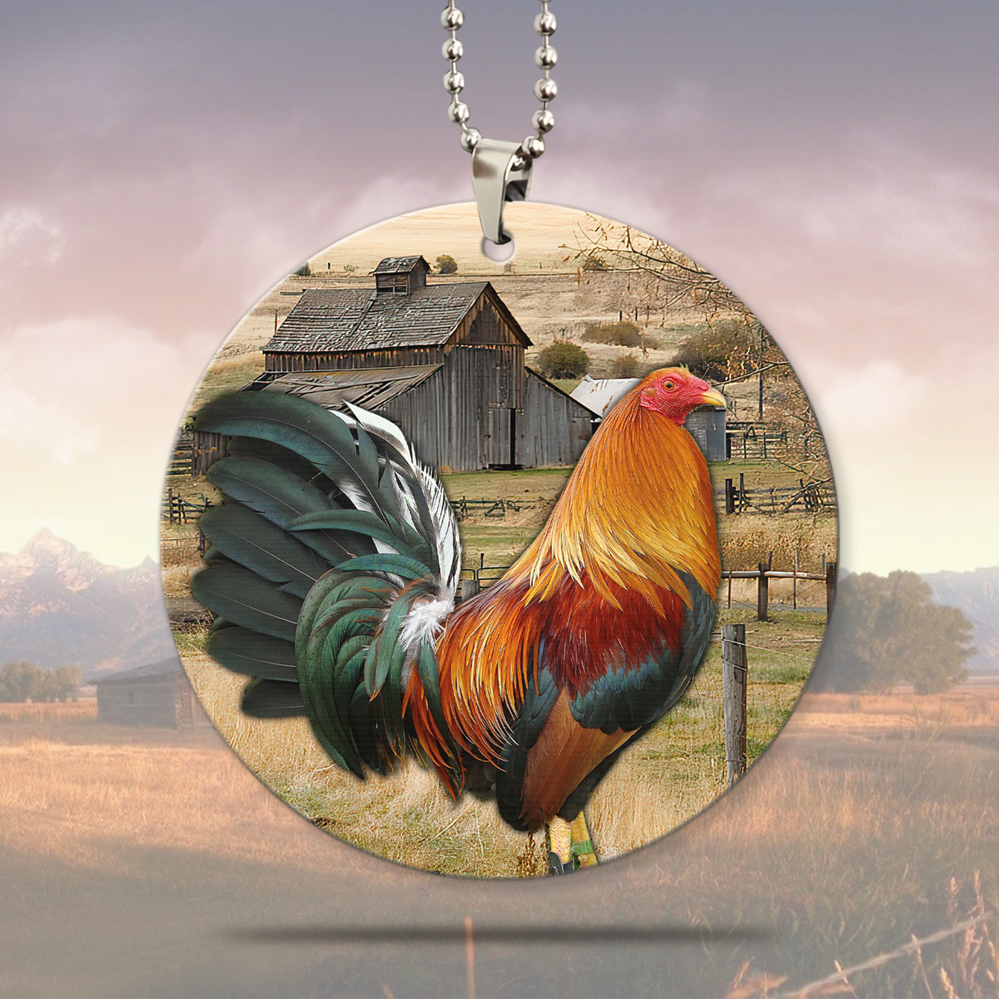 Rooster No 10 Unique Design Car Hanging Ornament