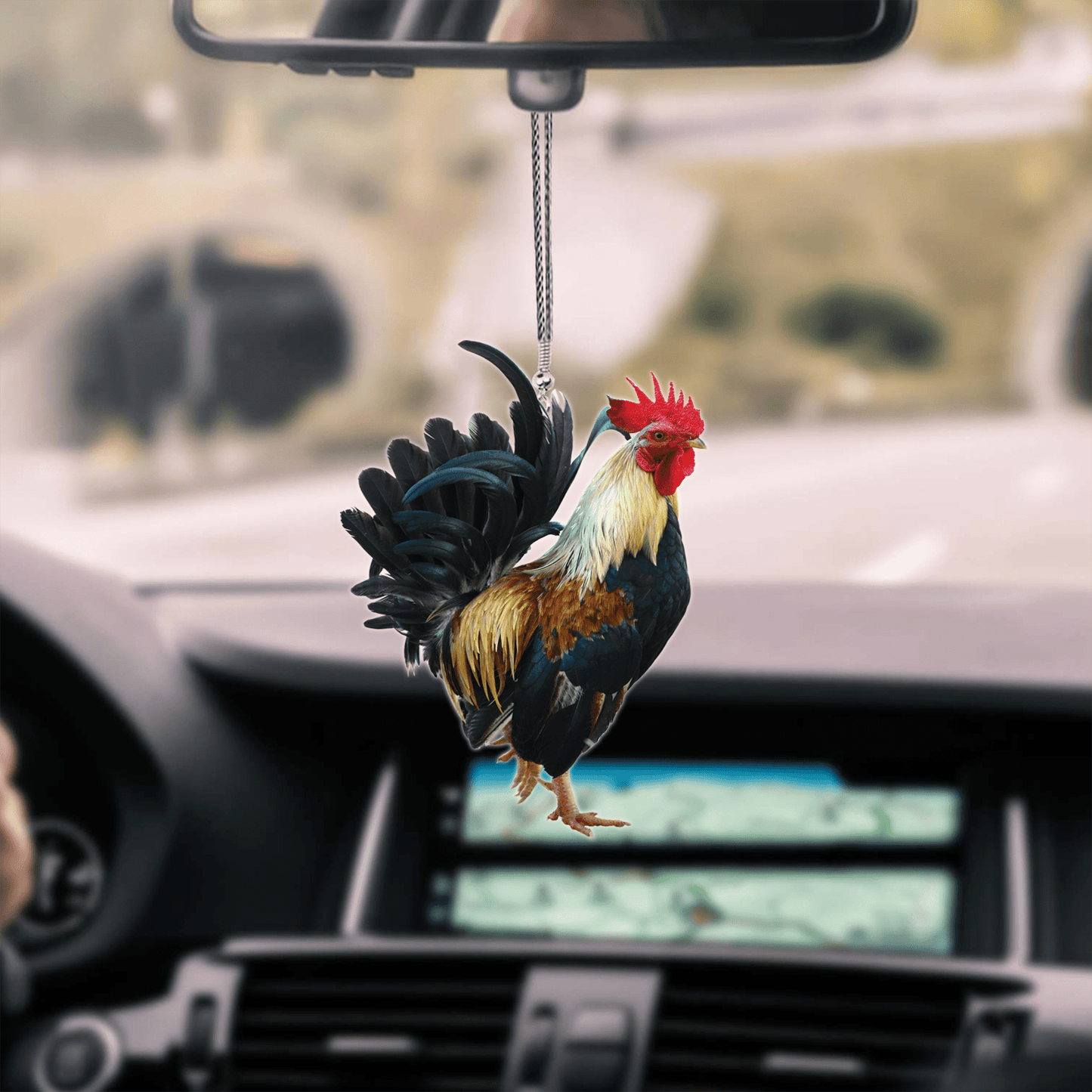 Rooster No 6 Unique Design Car Hanging Ornament