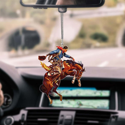 Cowboy 02 Personalized Name Unique Design Car Hanging Ornament