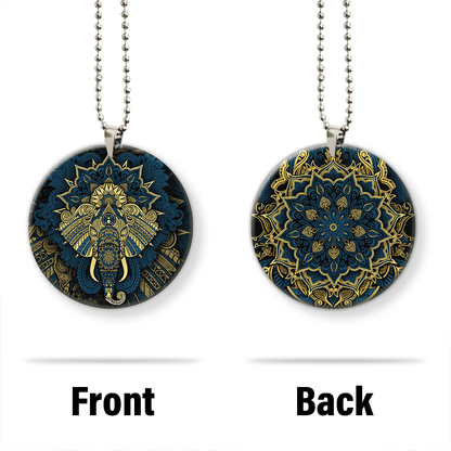 Elephant Royal Mandala Unique Design Car Hanging Ornament da22042104nd