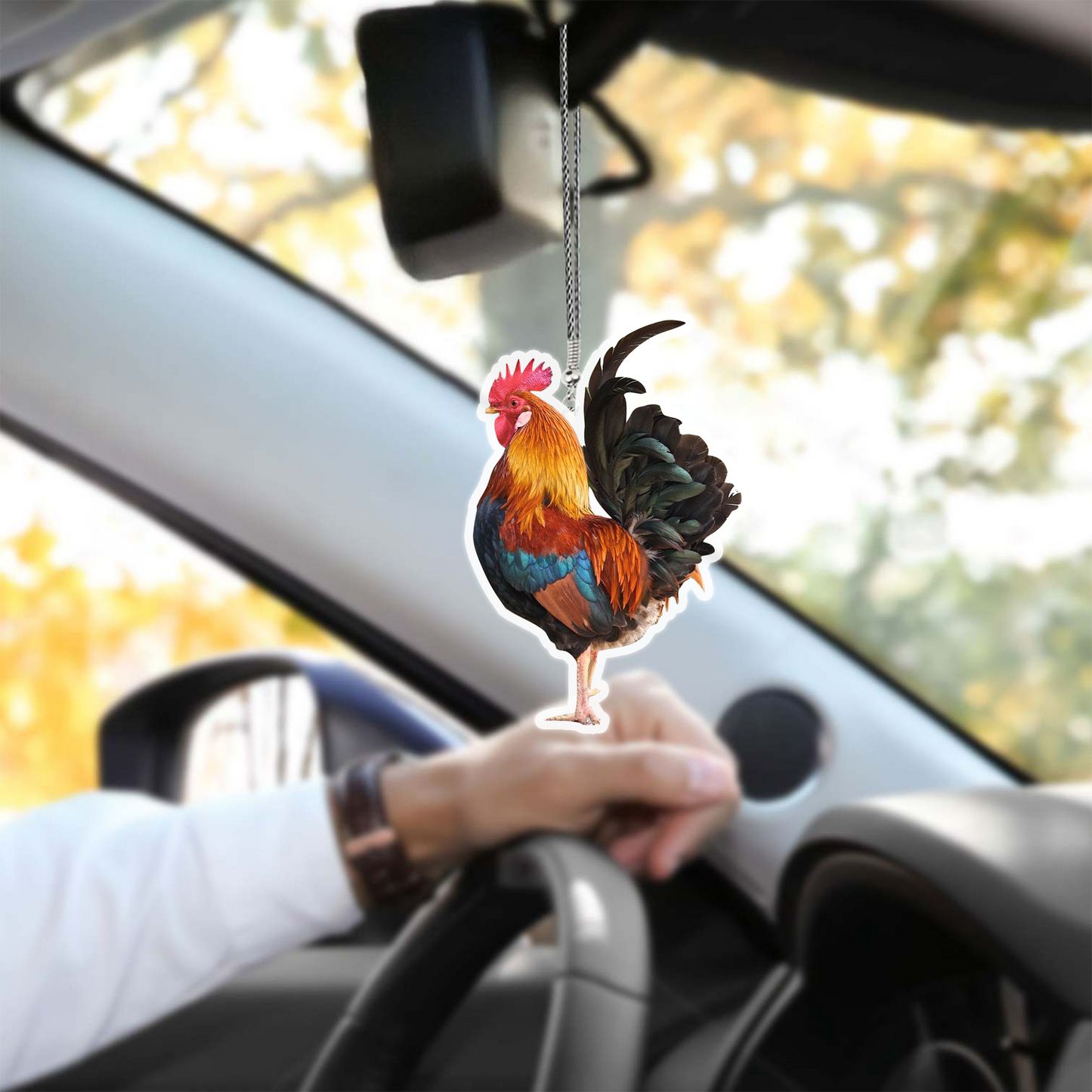 Rooster No 8 Unique Design Car Hanging Ornament