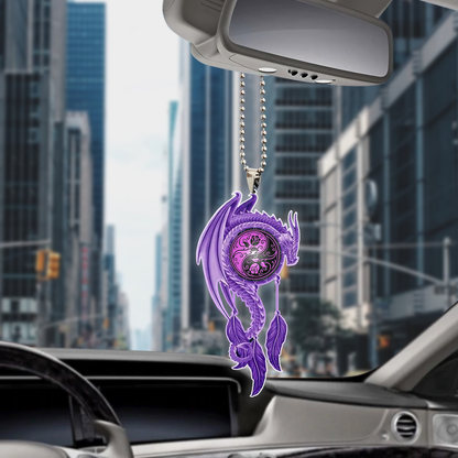 Purple Dreamcatcher Dragon Unique Design Car Hanging Ornament