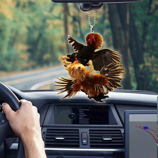 Rooster No 4 The Fight Unique Design Car Hanging Ornament
