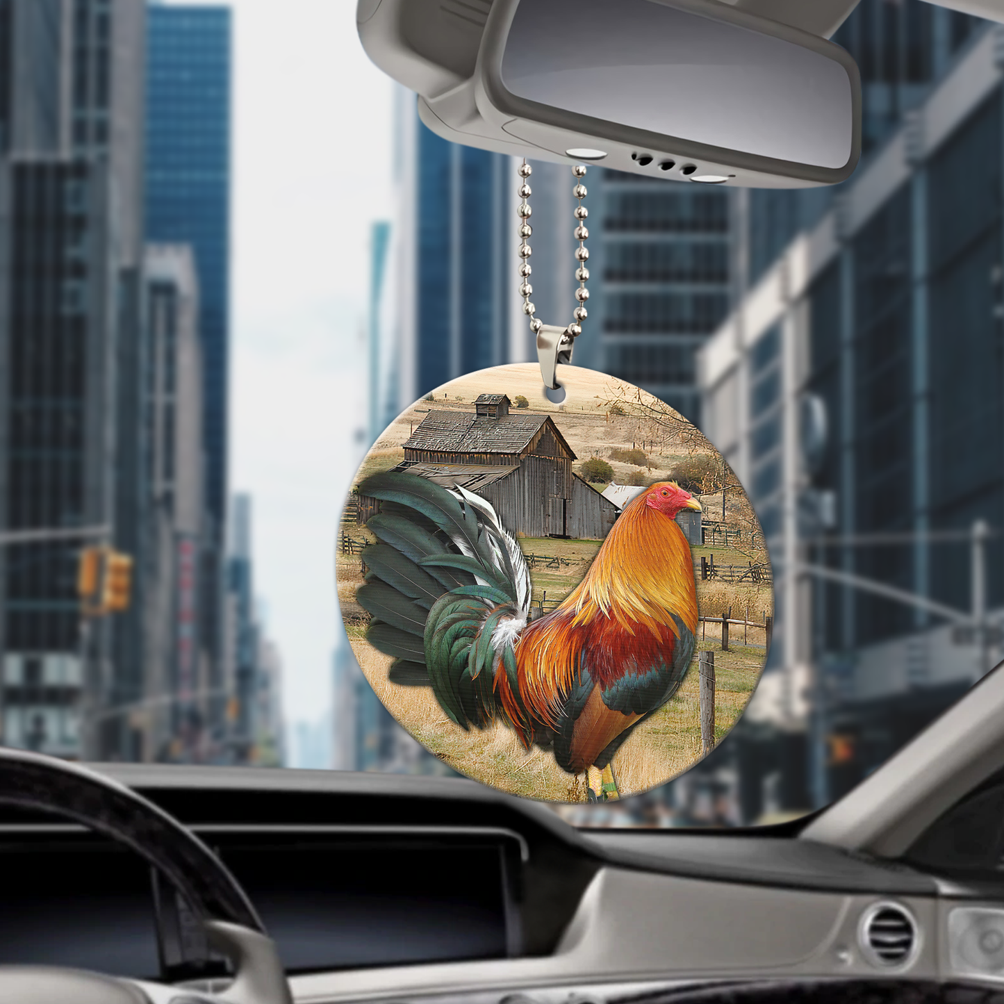 Rooster No 10 Unique Design Car Hanging Ornament