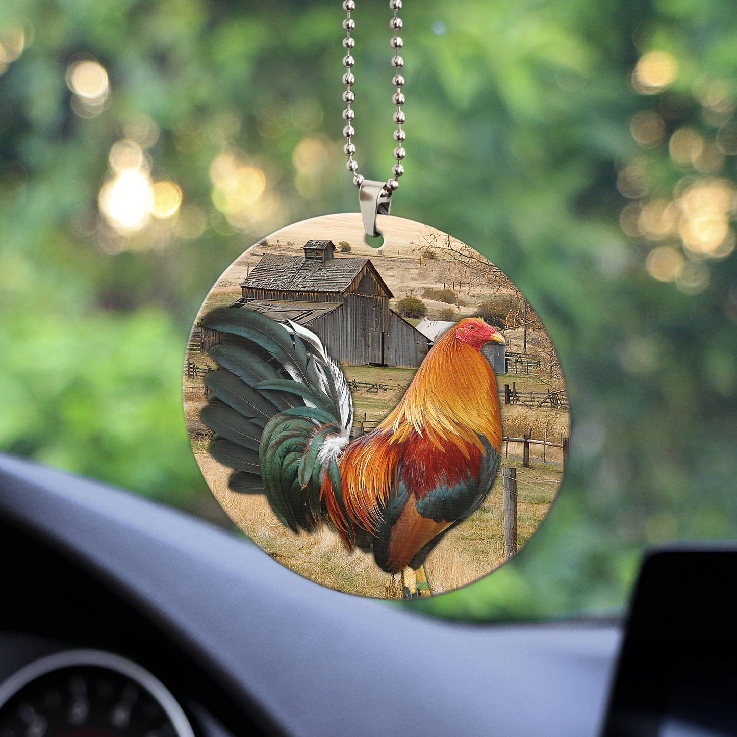 Rooster No 10 Unique Design Car Hanging Ornament