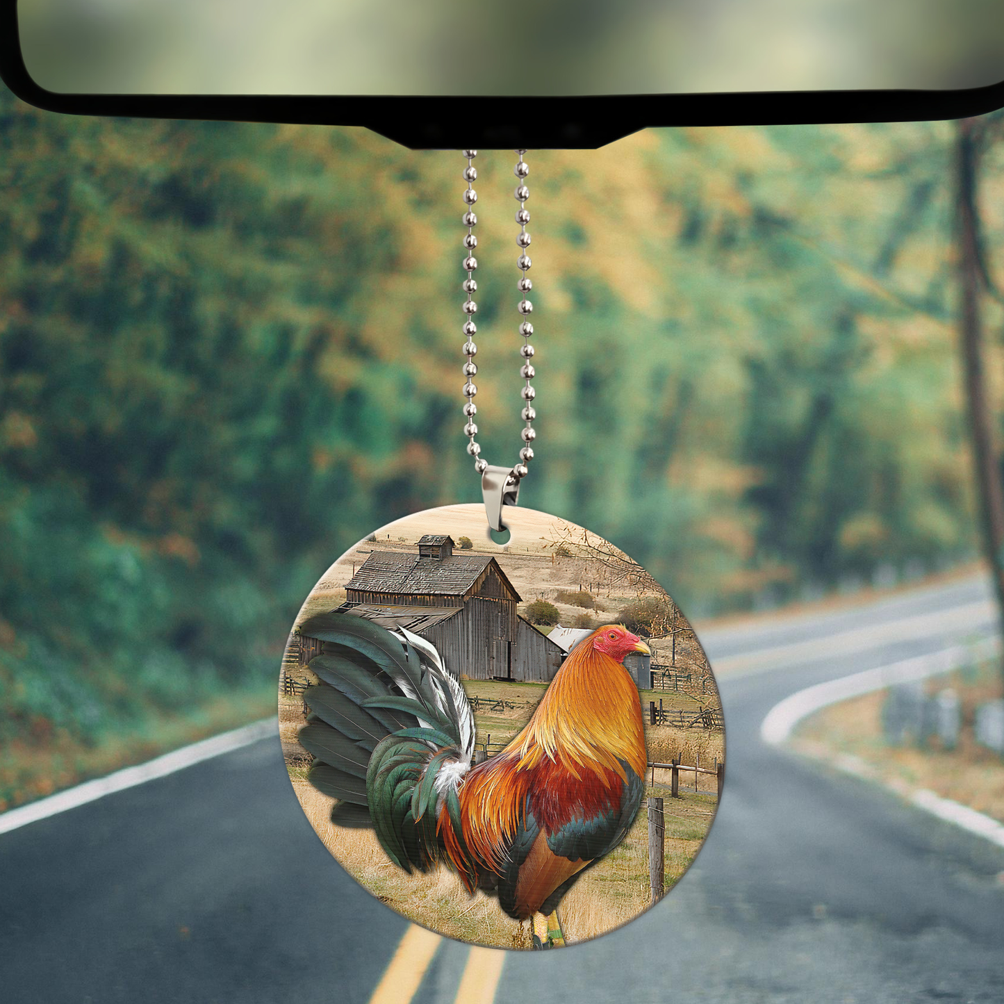 Rooster No 10 Unique Design Car Hanging Ornament