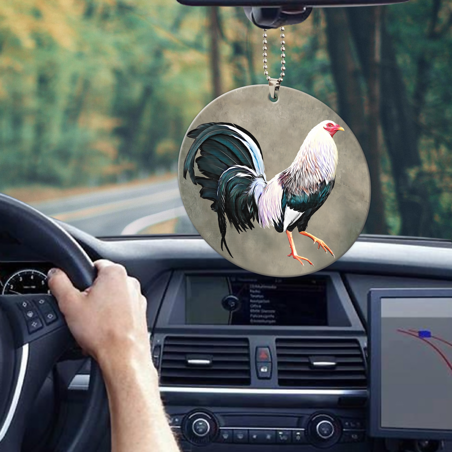Rooster No 12 Unique Design Car Hanging Ornament