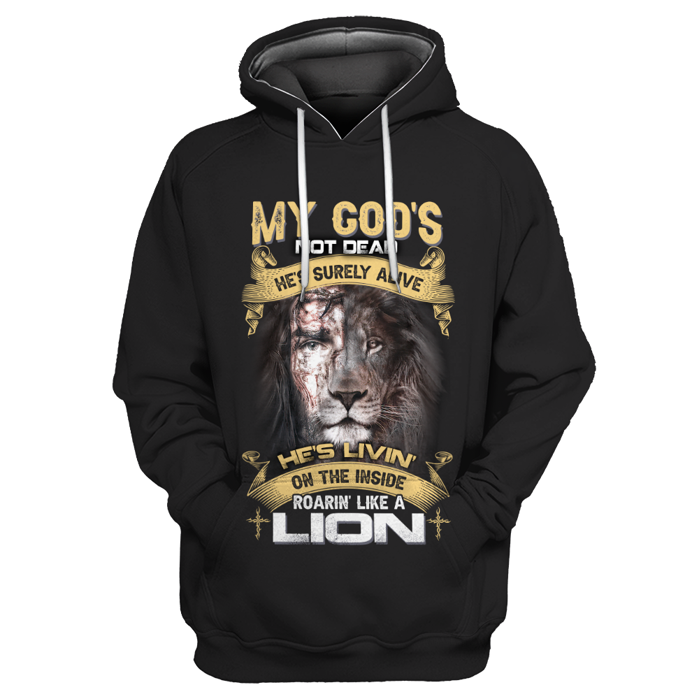 's living on the inside Roarin' like a Lion - T shirt Style for Men Father's Day Gift