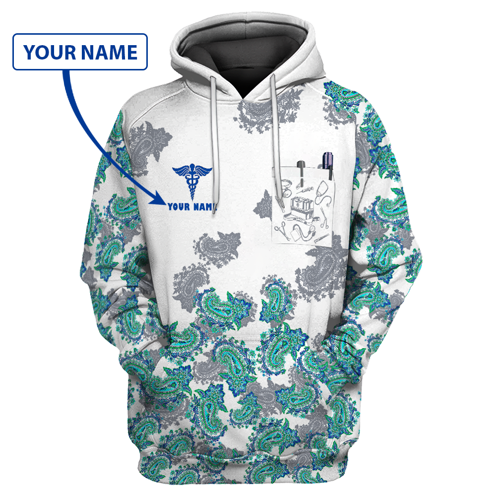 Premium Nurse Personalized Name 3D All Over Printed Unisex Shirts