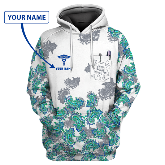 Premium Nurse Personalized Name 3D All Over Printed Unisex Shirts